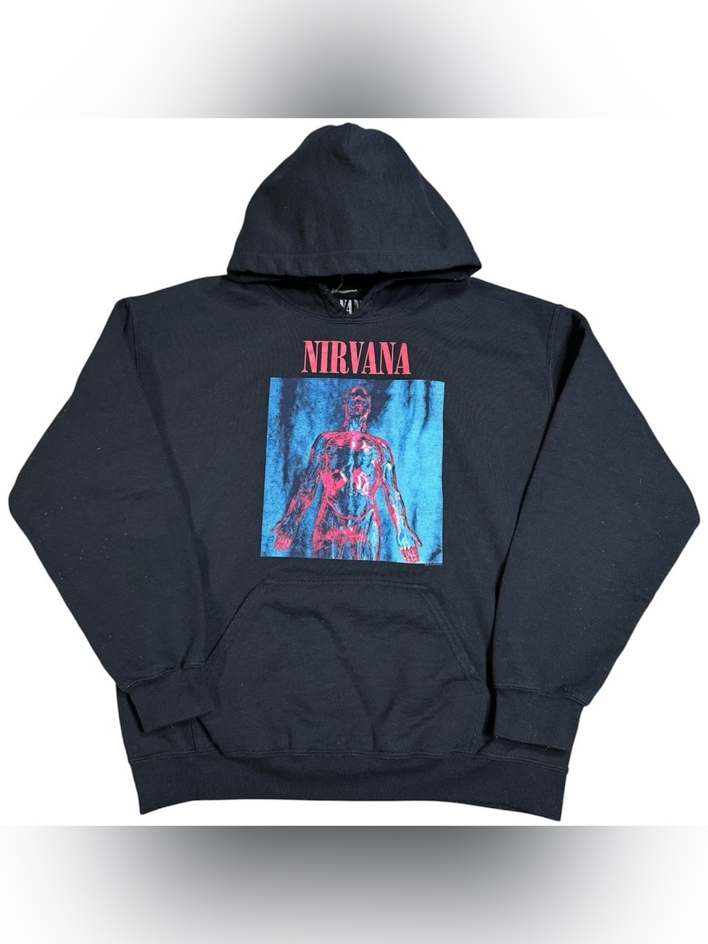 Nirvana "Sliver" Single Cover Graphic Hoodie Womens Medium Grunge Pullover Black